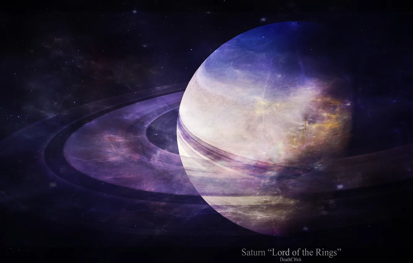 Photo wallpaper stars, ring, lord of the rings, gas giant, saturn