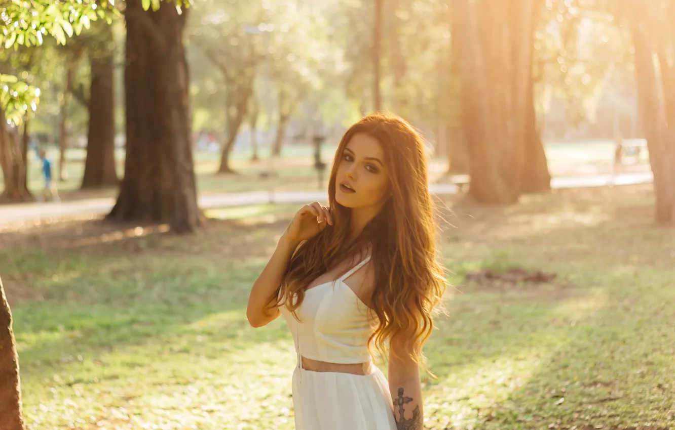 Photo wallpaper girl, figure, tattoo, tattoo, Camila Senna