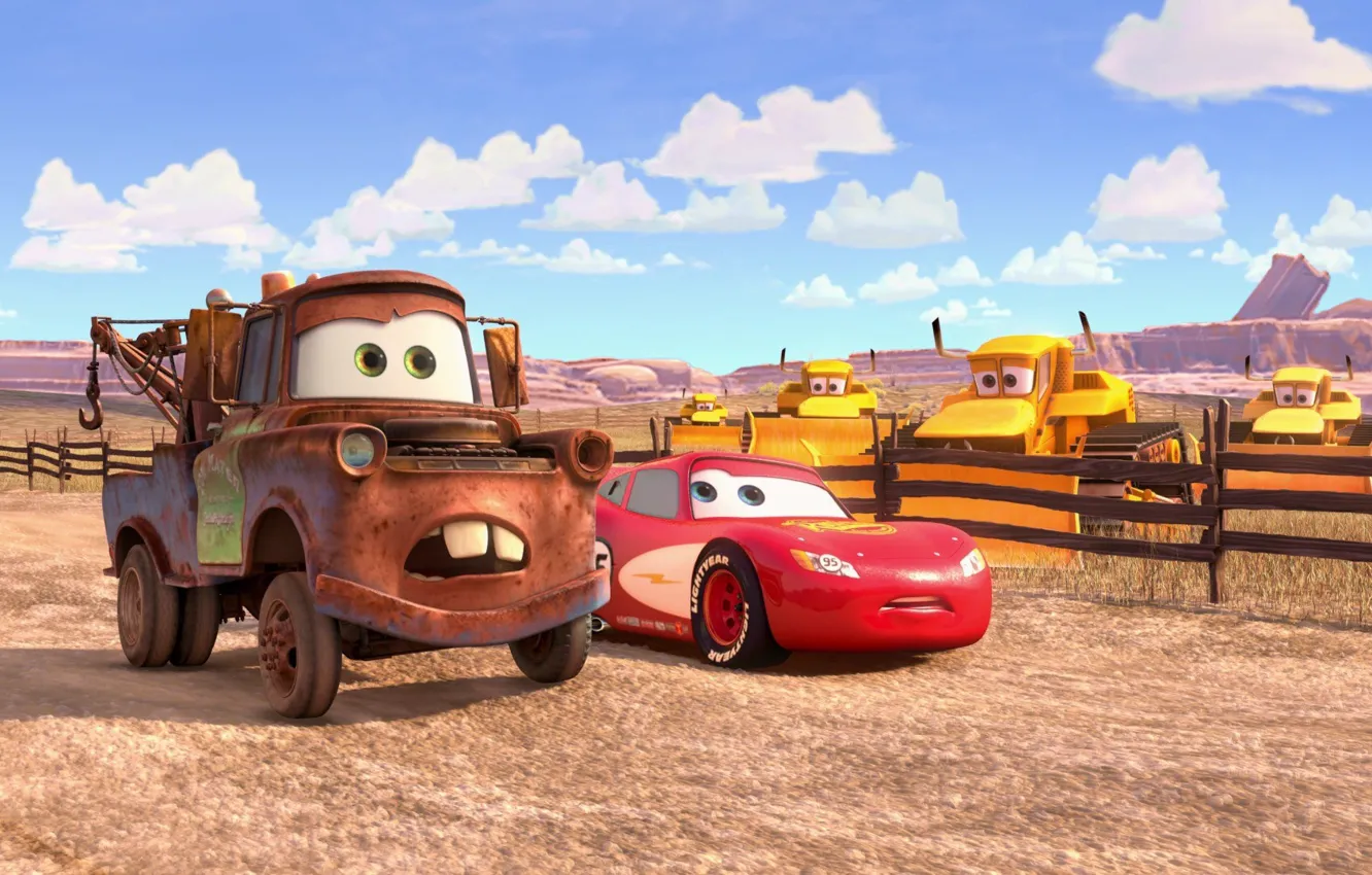 Photo wallpaper car, cars, animated film, farm, animated movie, Cars Toons Mater's Tall Tales