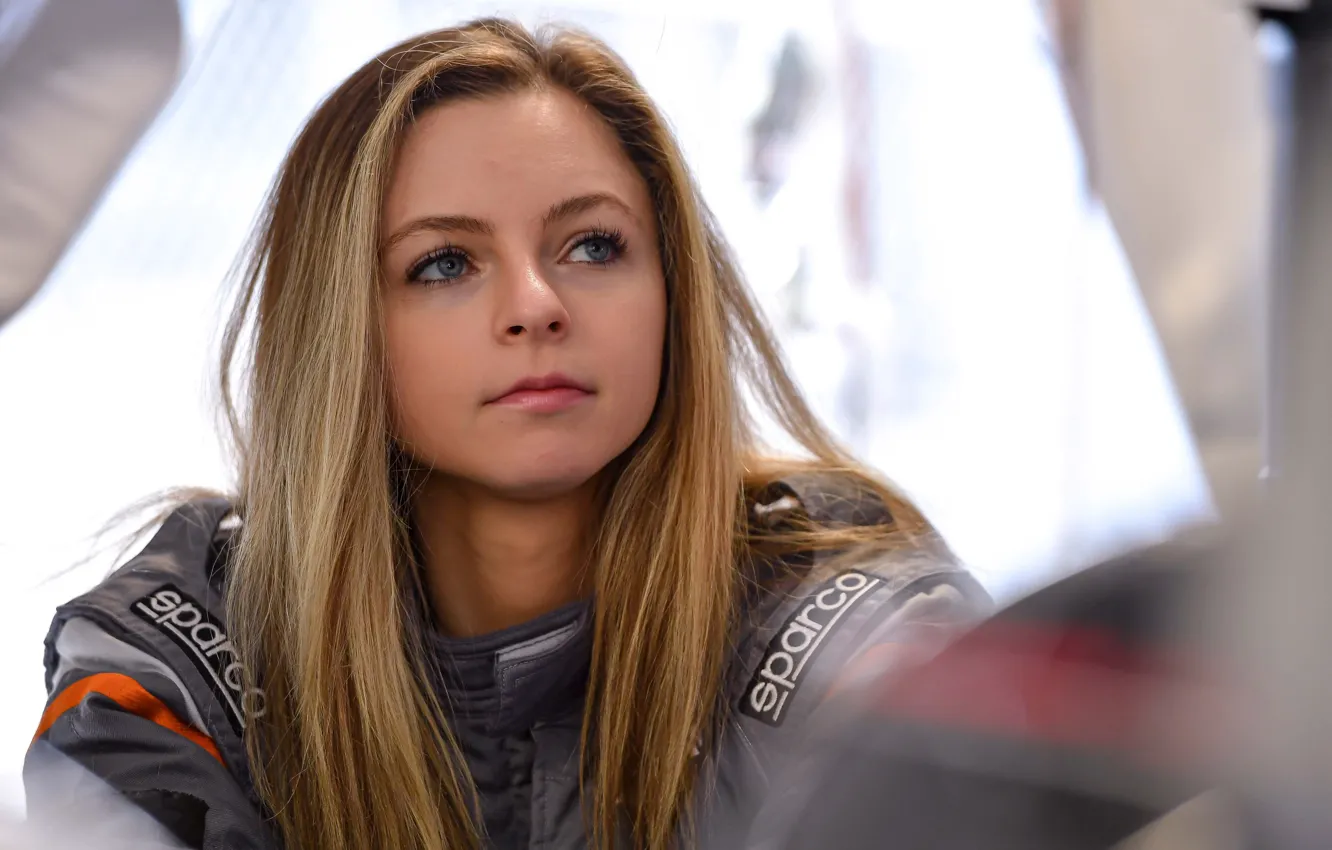 Photo wallpaper girl, hair, USA, Professional racing driver, Aurora Straus, Professional racecar driver, Aurora Strauss