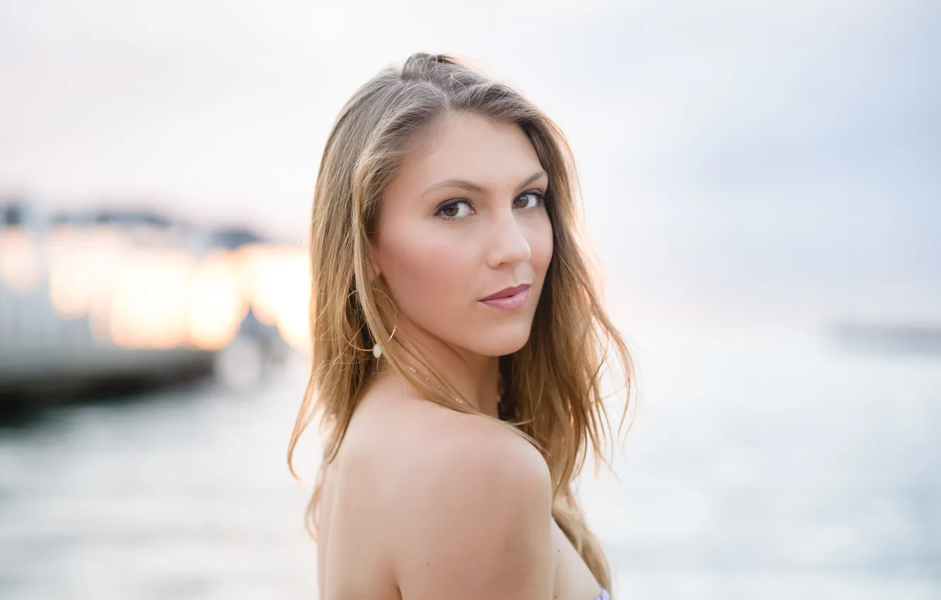 Photo wallpaper girl, face, model, Tiera