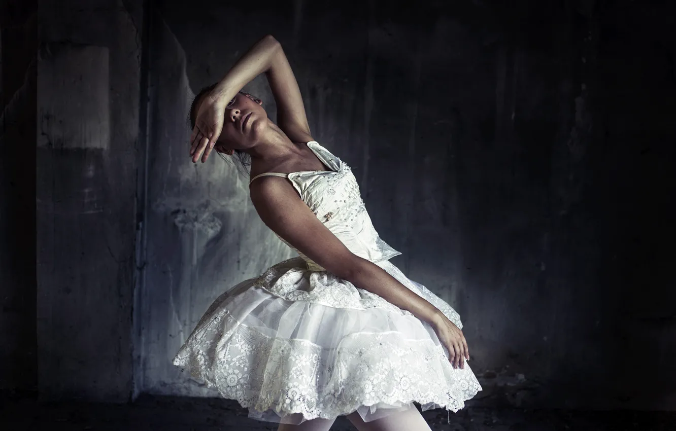 Photo wallpaper girl, pose, background