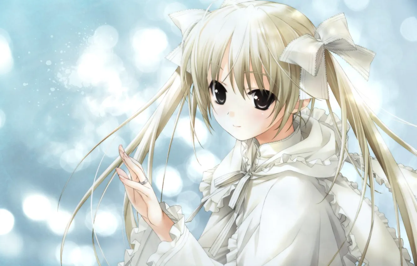 Photo wallpaper tape, ring, girl, bows, kasugano sora, yosuga no sora