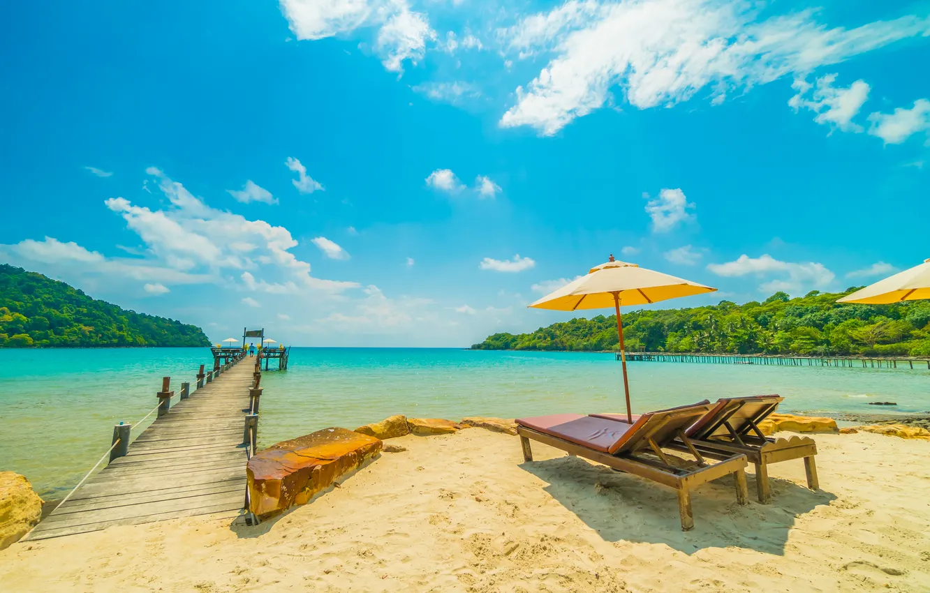 Photo wallpaper sand, sea, wave, beach, summer, the sky, shore, vacation