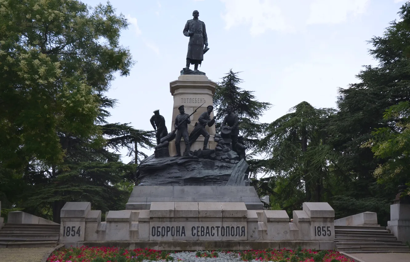 Photo wallpaper monument, General, engineer, Sevastopol, Totleben
