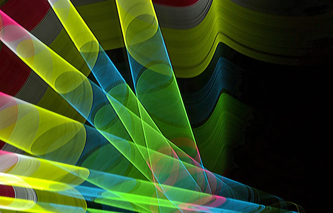 Photo wallpaper light, line, color, tube, the volume