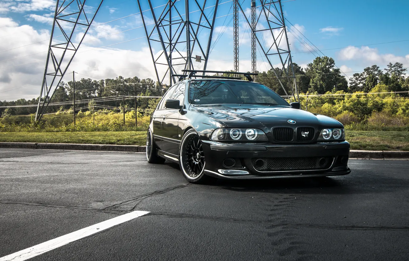 Photo wallpaper BMW, E39, M5, Power line