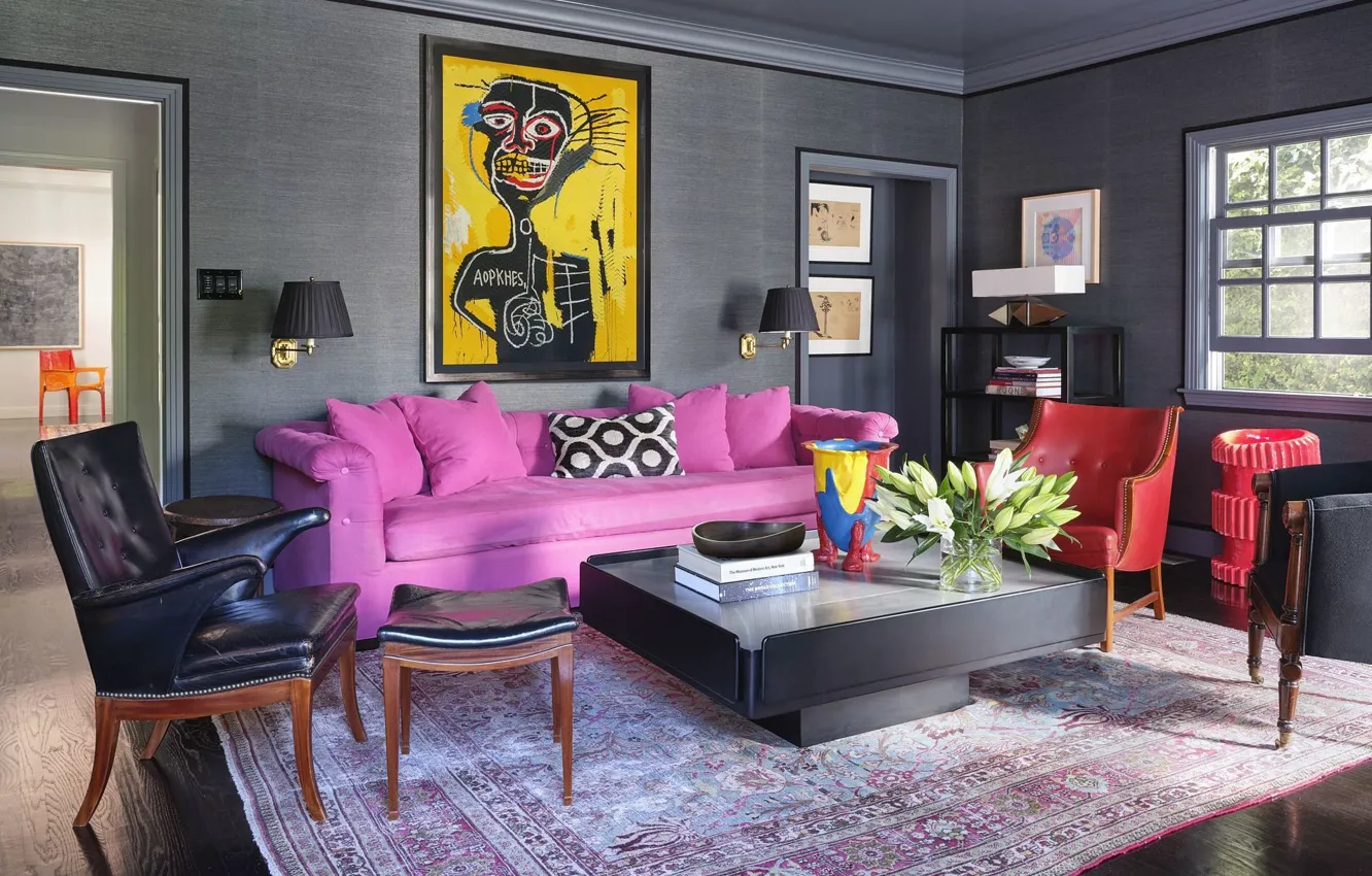 Photo wallpaper design, style, room, interior, living room, Beverly Hills, Glamour style, by Oliver M.Furth