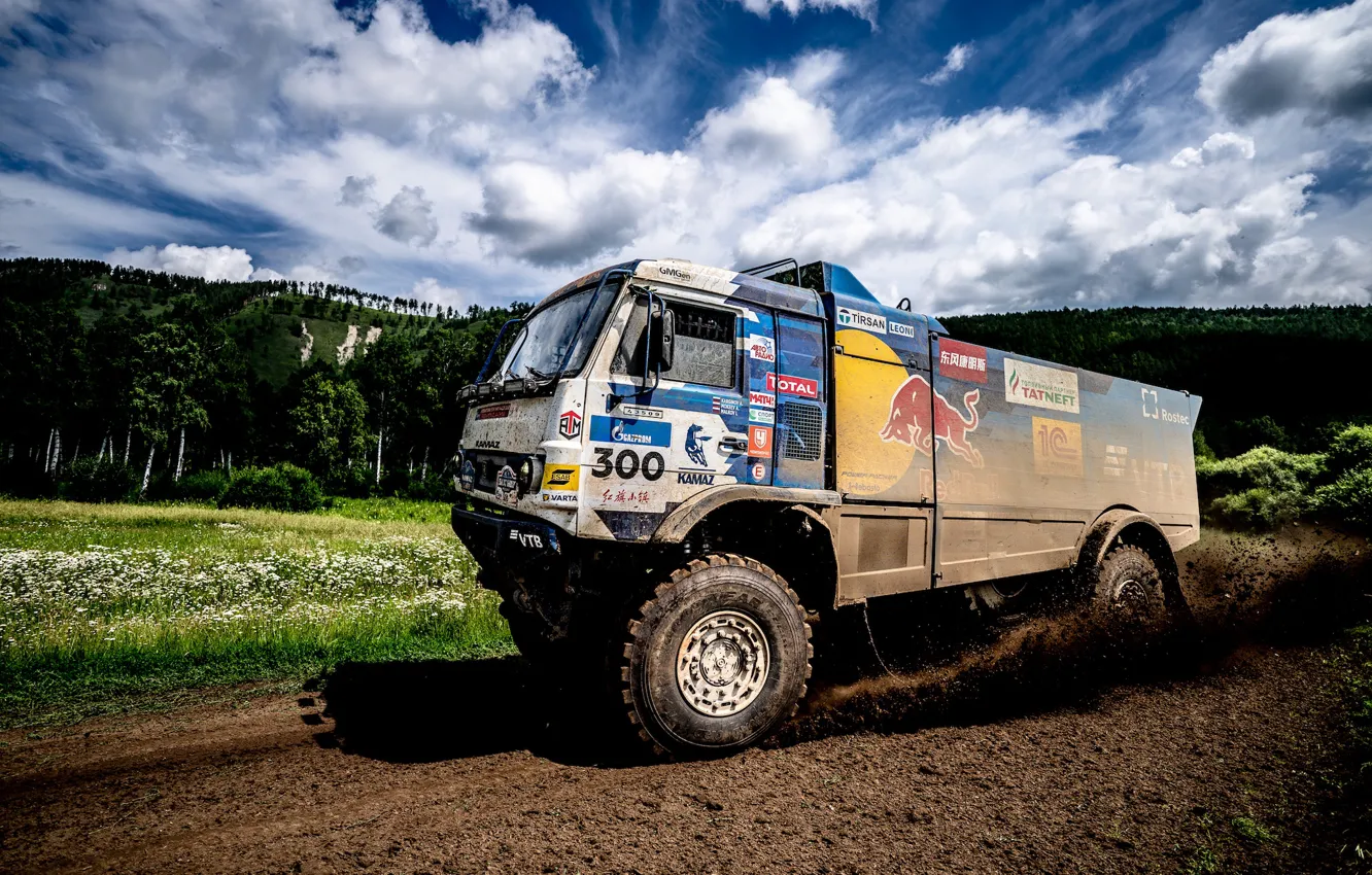 Photo wallpaper Machine, Truck, Race, Master, Dirt, Russia, Race, Russia