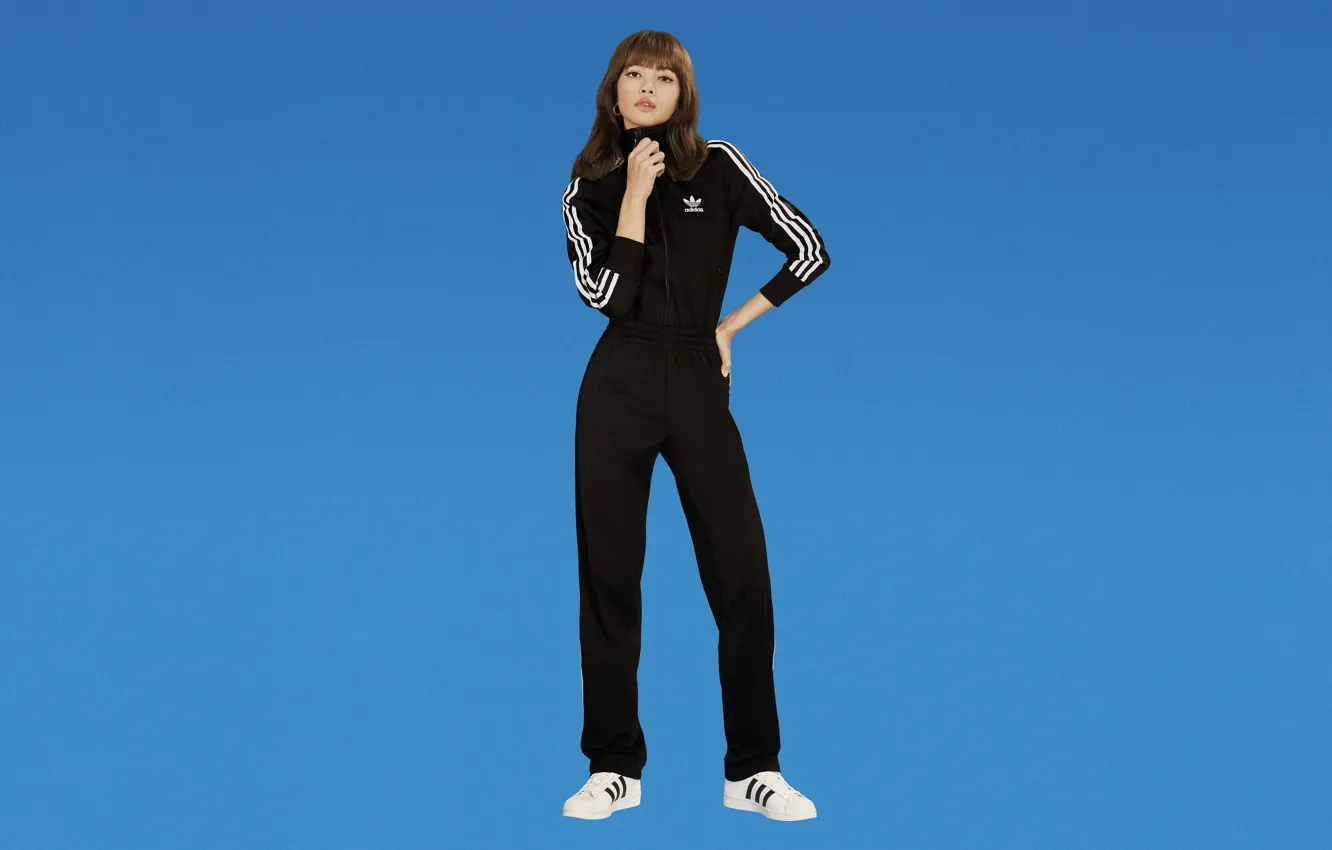 Photo wallpaper Adidas, Wallpaper for desktop, Kpop, Blackpink, Lalisa Manoban, Fox Manoban, Lalisa Manoban, Thai singer