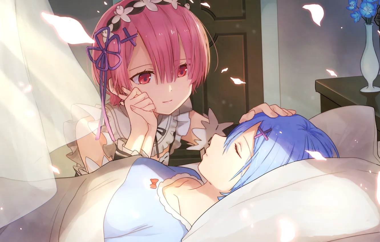 Photo wallpaper Ram, Rem, Re:ZERO