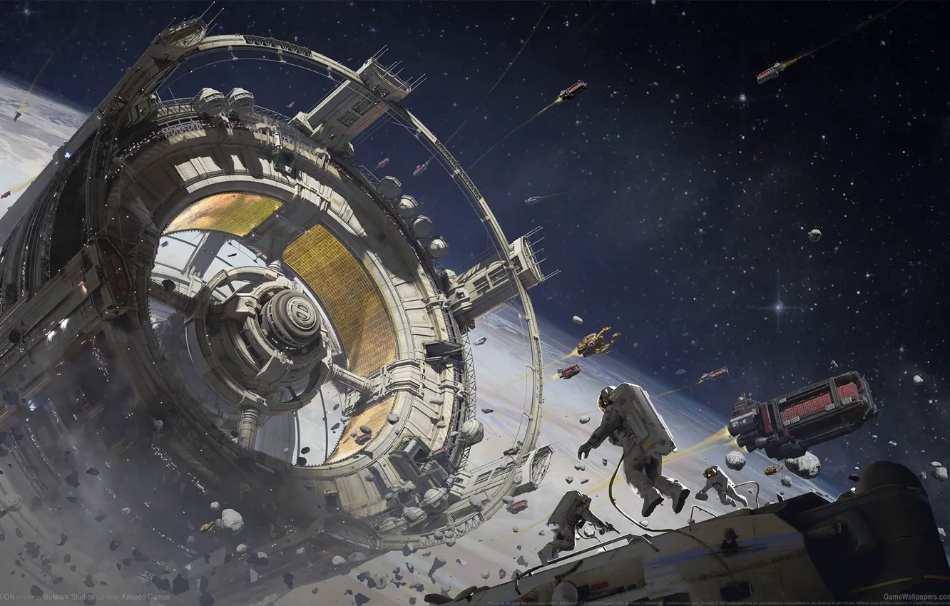 Photo wallpaper space, space station, simulation, tikkun, self -similar space, Romulus, vohle, ixion