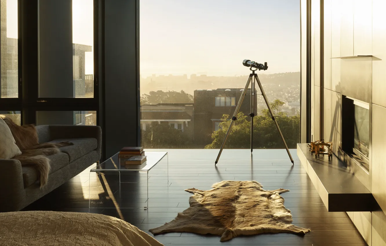 Photo wallpaper design, style, interior, San Francisco, California, San Francisco, living room, California