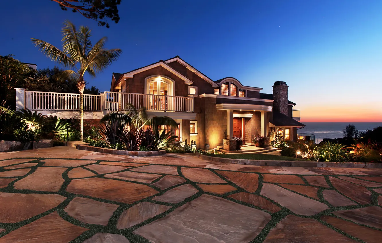 Photo wallpaper night, design, the city, photo, landscape, home, mansion