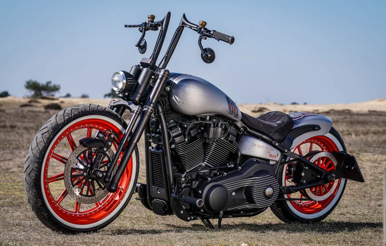 Photo wallpaper motorcycle, Harley Davidson, bike