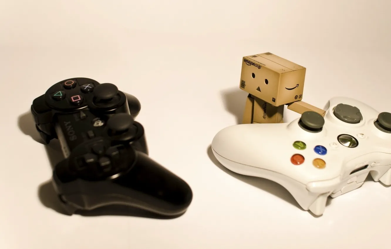 Photo wallpaper box, joystick, Sony, hi-tech, PlayStation