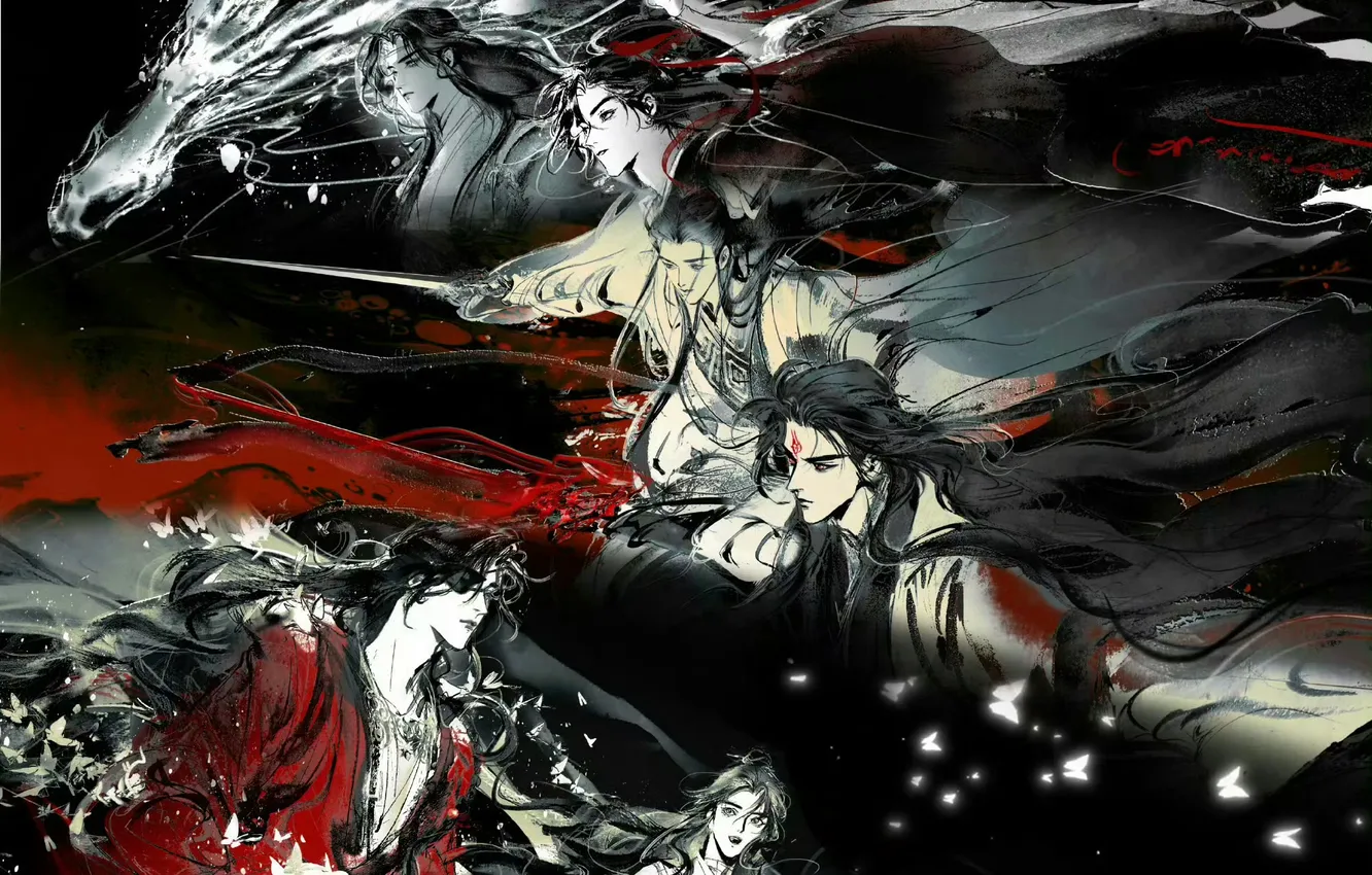 Photo wallpaper characters, crossover, Mo Dao Zu Shi, Master evil cult, Moxiang Tongxiu, Wei Ying, Lan Zhan, …