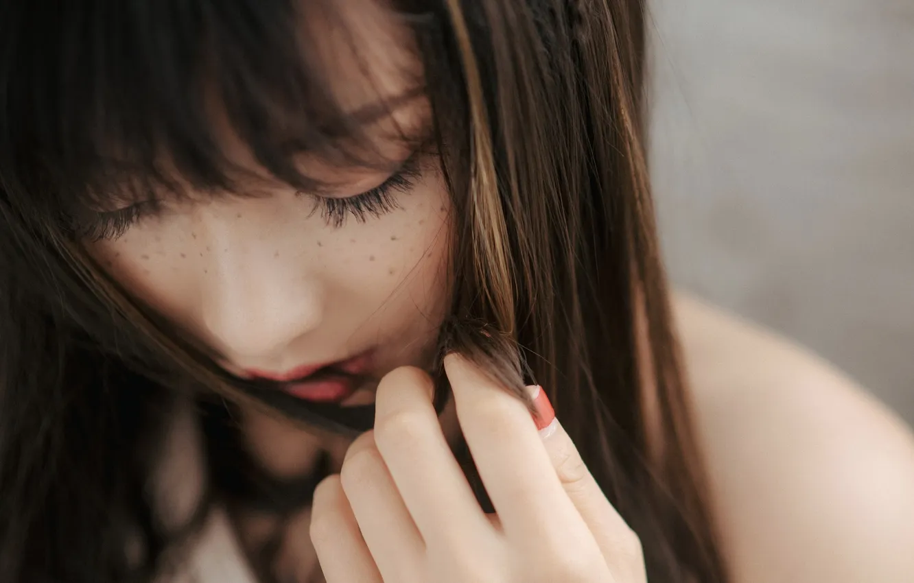 Photo wallpaper girl, background, portrait