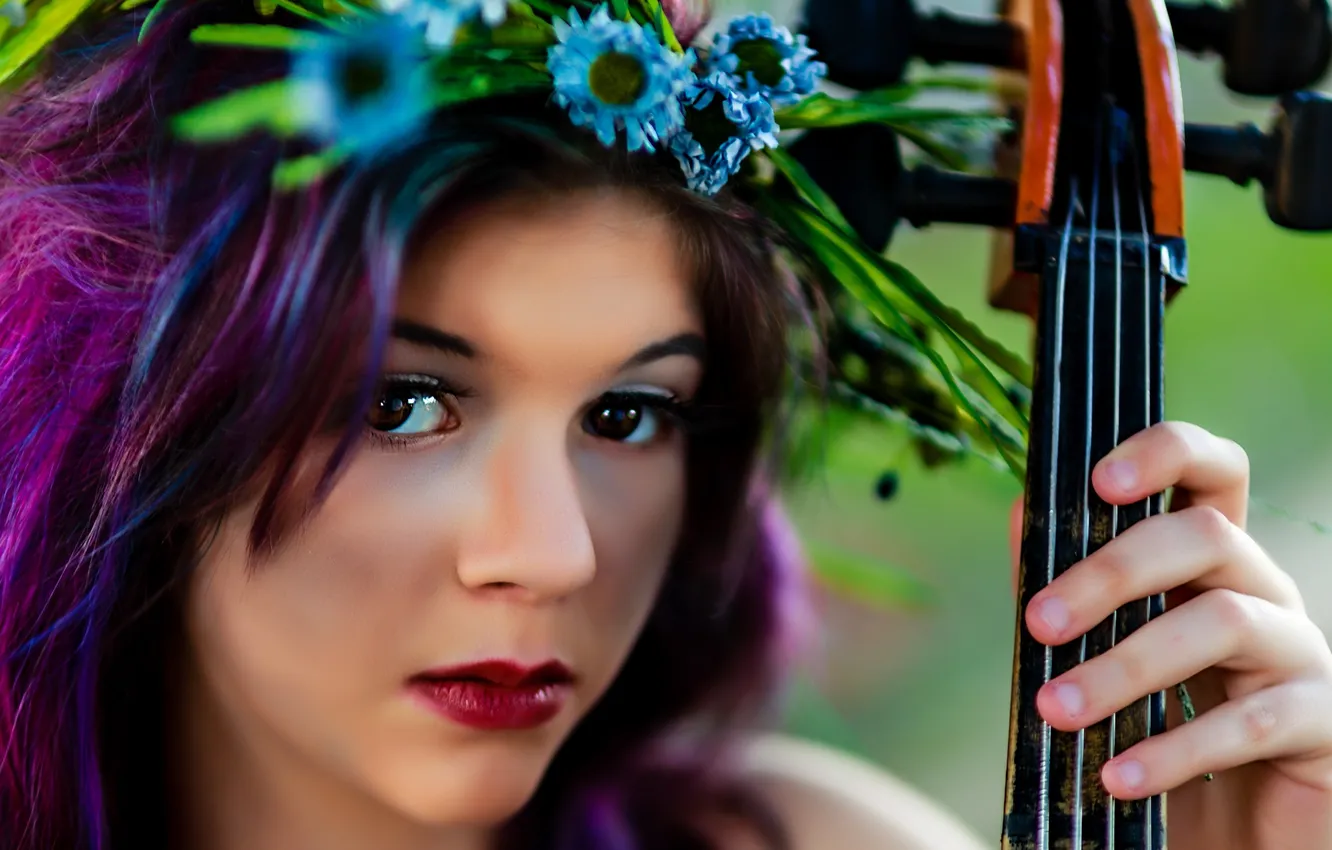 Photo wallpaper look, girl, portrait