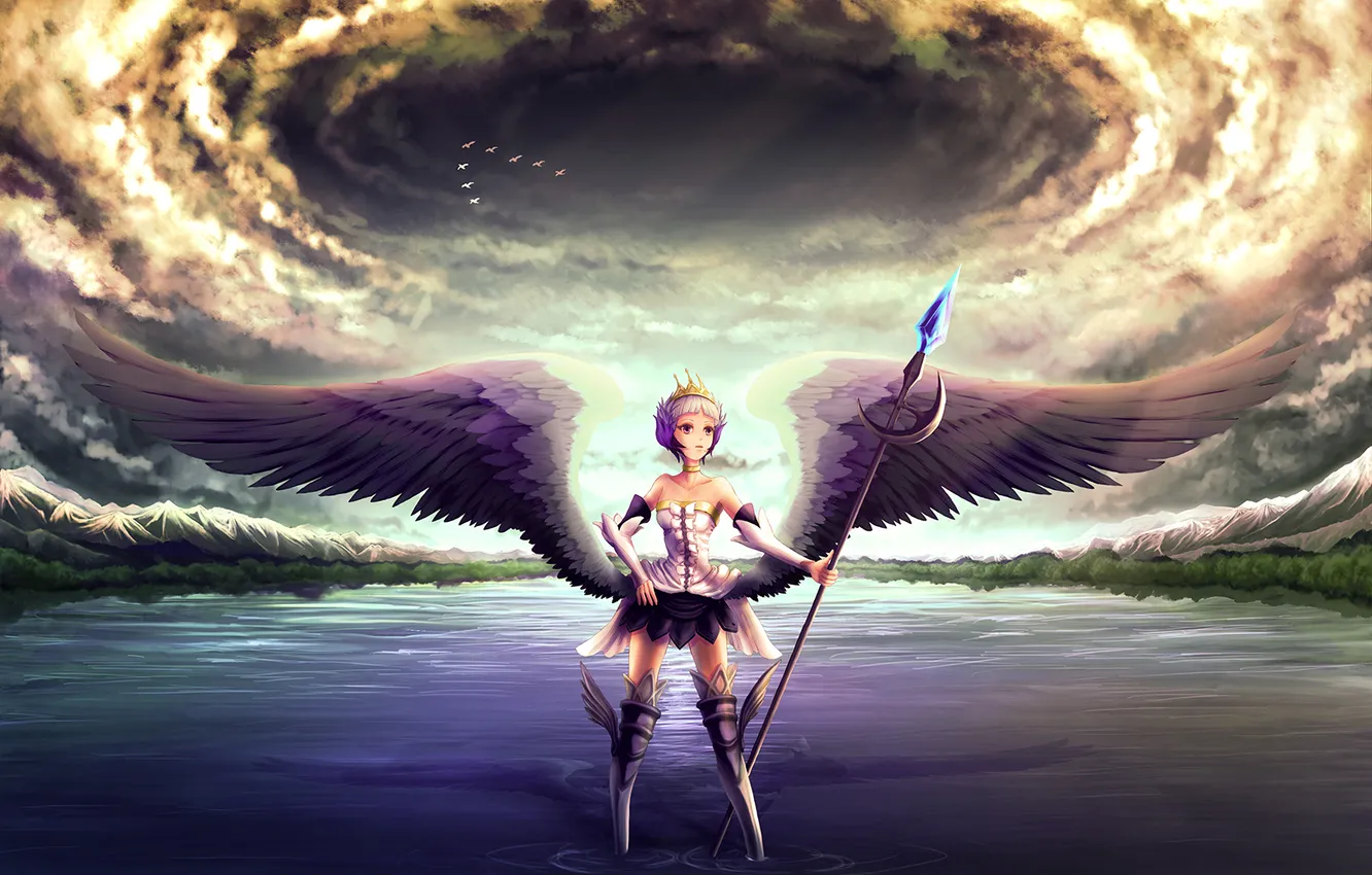 Photo wallpaper odin sphere, gwendolyn, wings of hips