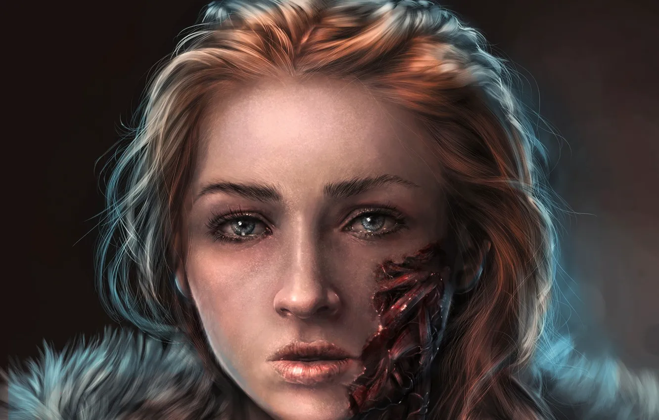 Photo wallpaper blood, red hair, muscles, north, face, wolf, redhead, A Song of Ice and Fire