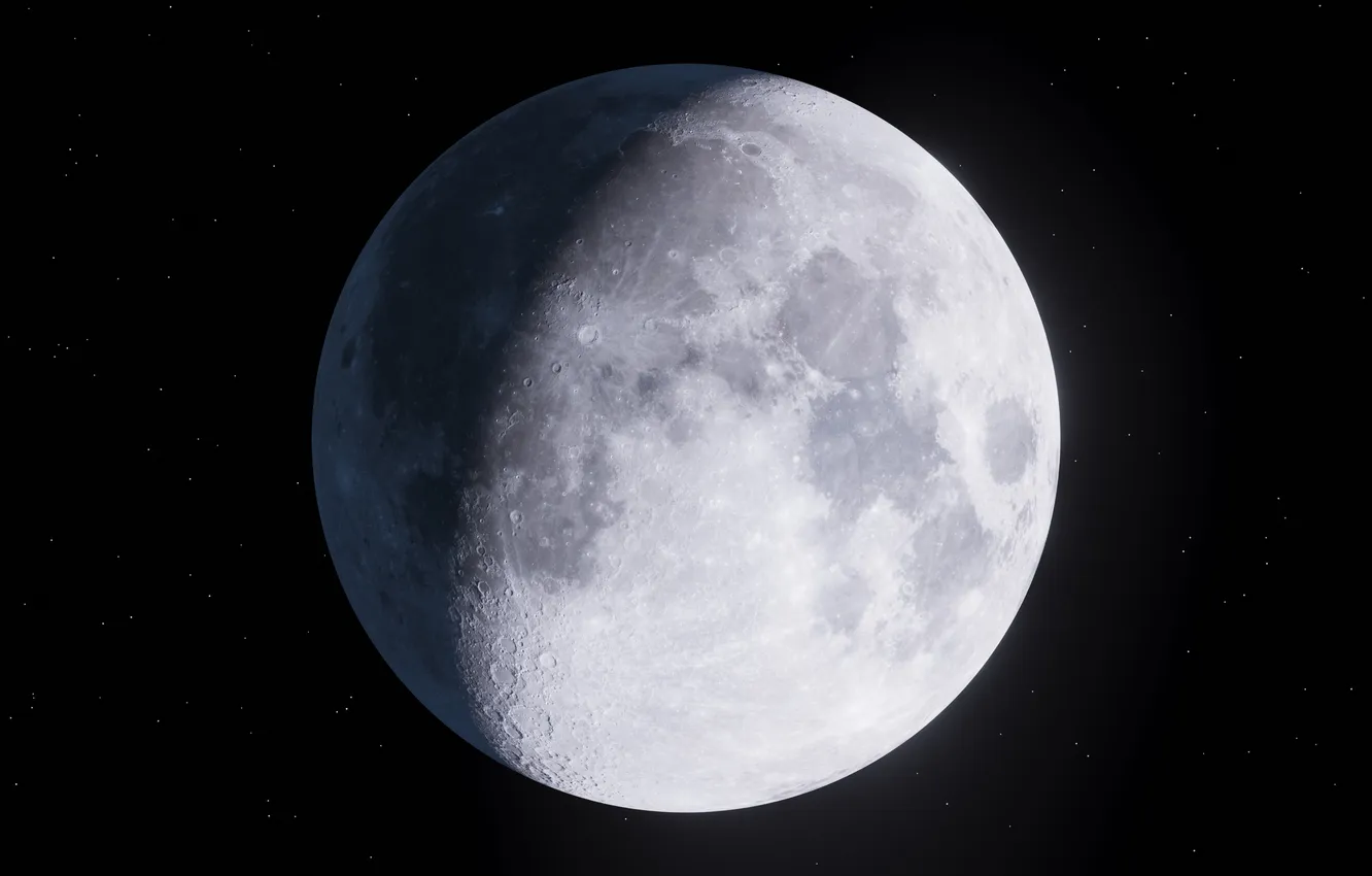 Photo wallpaper night, the moon, moon
