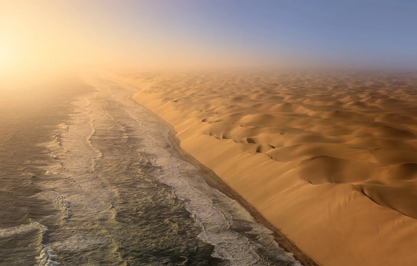 Photo wallpaper sea, the sky, desert