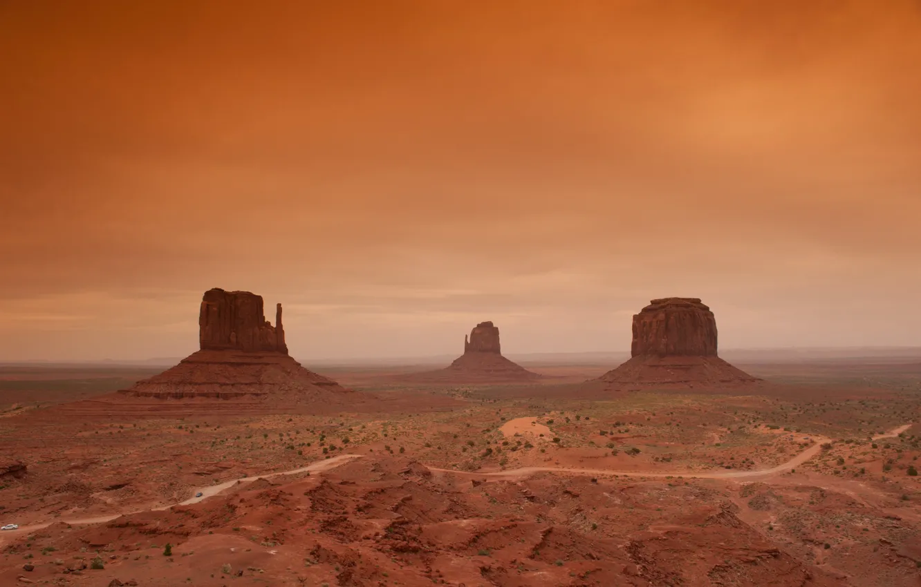 Photo wallpaper AZ, USA, valley monuments, Dolina monuments