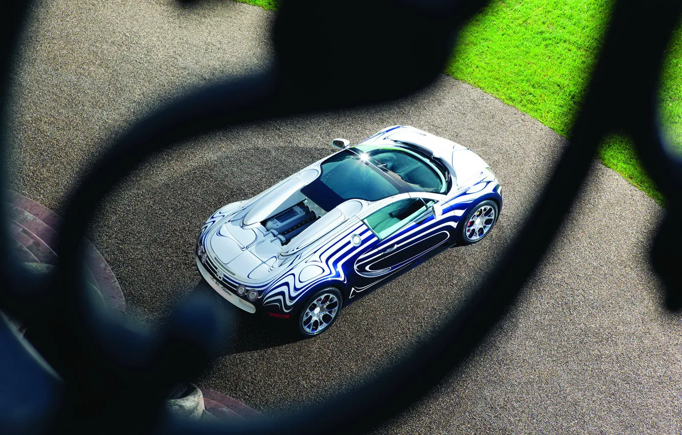 Photo wallpaper Bugatti, Veyron, Grand Sport, porcelain, white gold, L Or Blanc