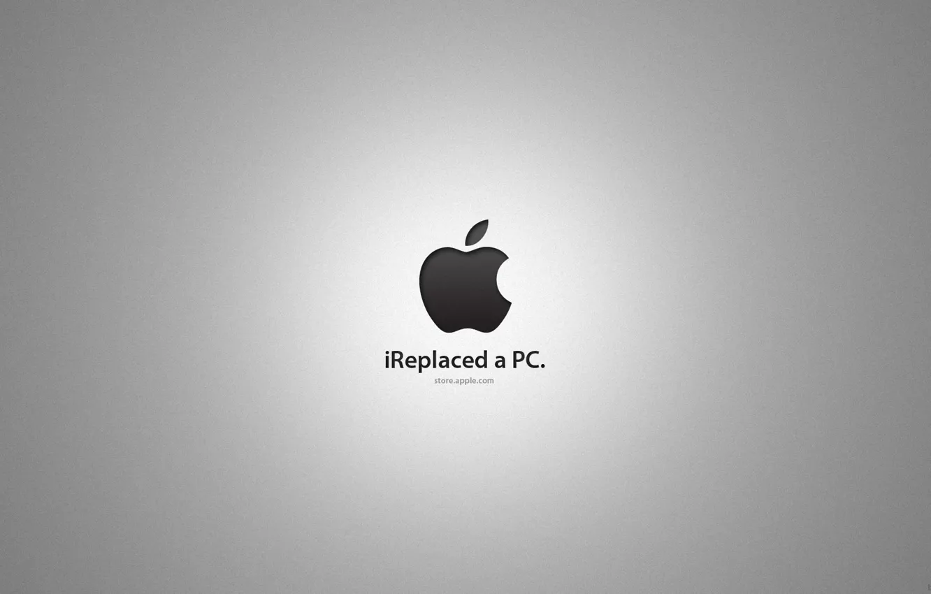 Photo wallpaper apple, mac, logo, ireplaced a pc