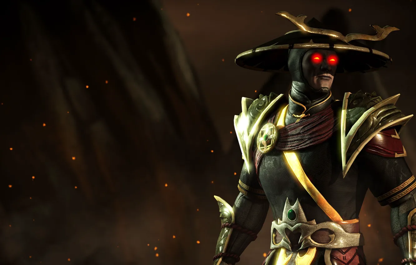 Photo wallpaper god of thunder, Mortal Kombat X, dark Raiden