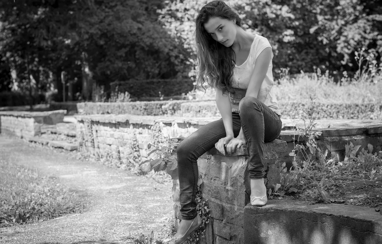 Photo wallpaper look, girl, girl