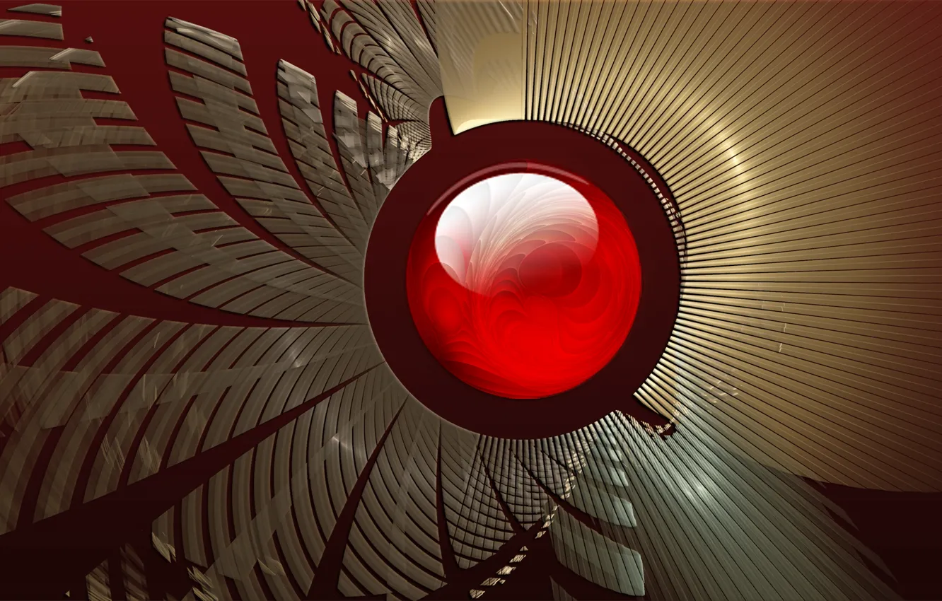 Photo wallpaper line, balls, red, sapphire