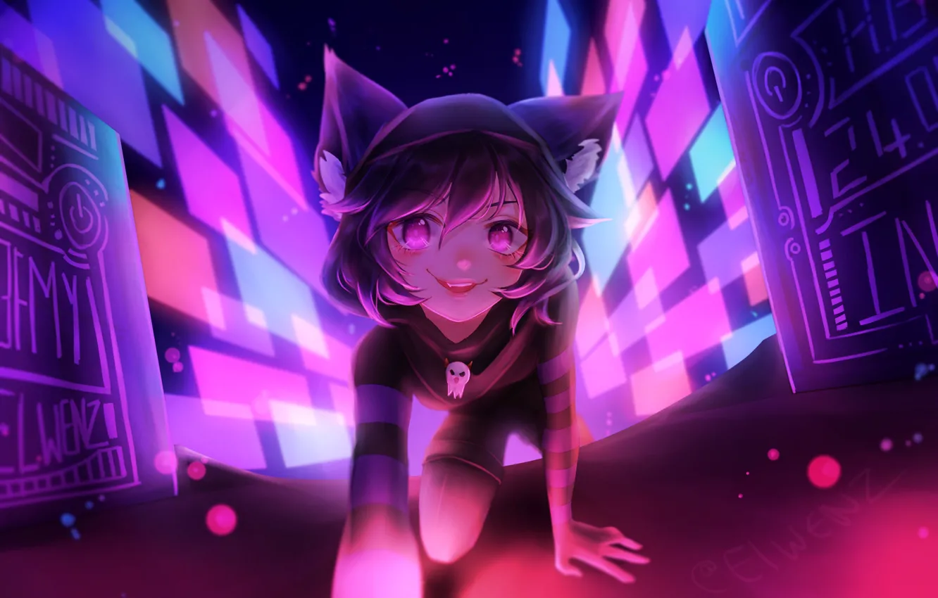 Photo wallpaper cat, girl, the game, VRChat