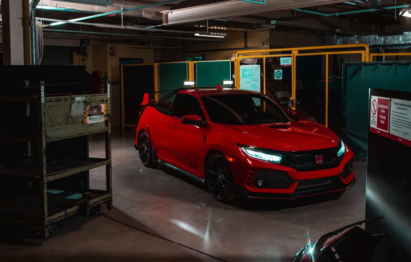 Photo wallpaper Honda, Civic, Type R, pickup truck