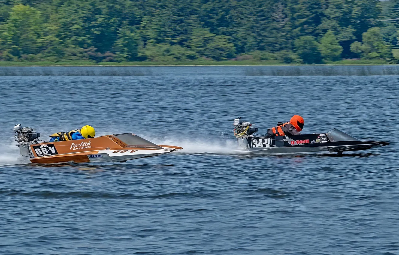 Photo wallpaper race, boat, speed