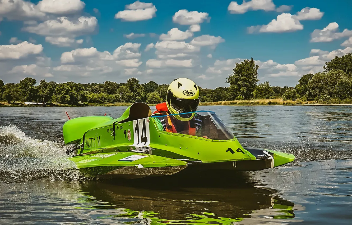 Photo wallpaper race, boat, speed