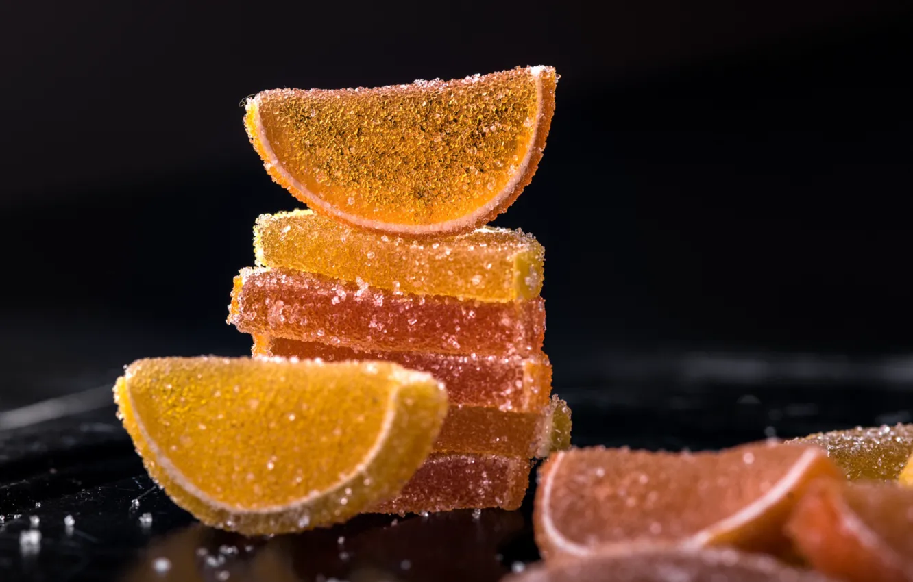 Photo wallpaper sweets, sugar, slices, marmalade