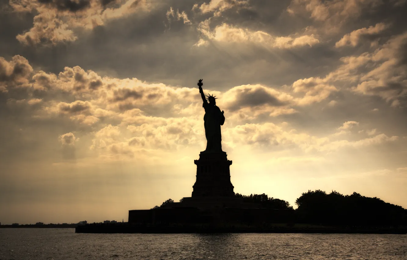 Photo wallpaper New York, New York, Statue of liberty, The statue of liberty
