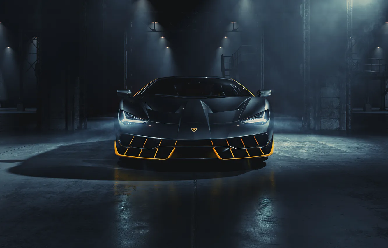 Photo wallpaper the dark background, Lamborghini, car, Centennial