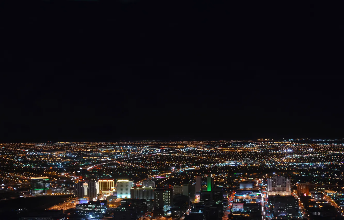 Photo wallpaper night, lights, lights, Las Vegas, Nevada, USA, night, usa