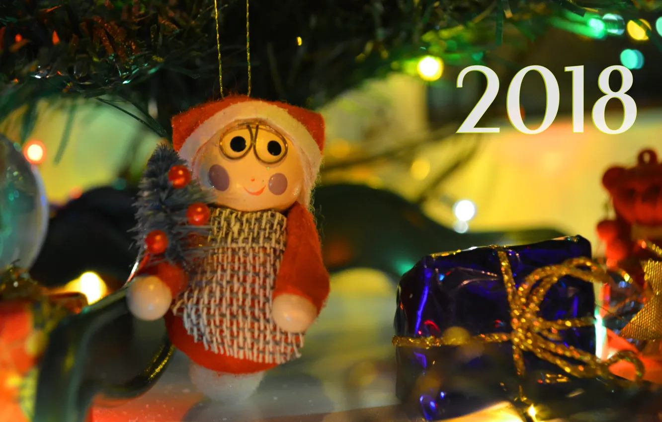 Photo wallpaper new year, 2018, rojdestvo