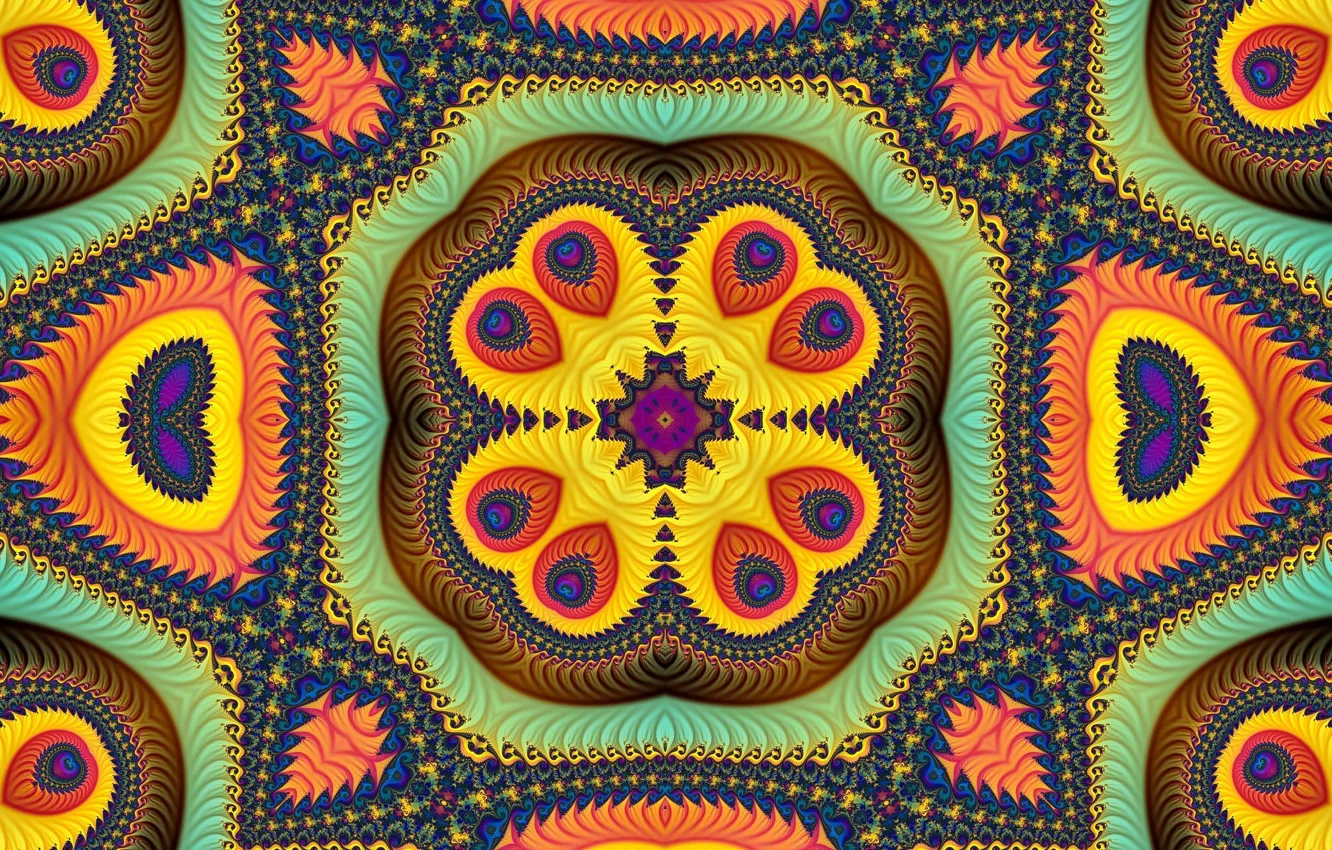 Photo wallpaper curls, pattern, bright colors
