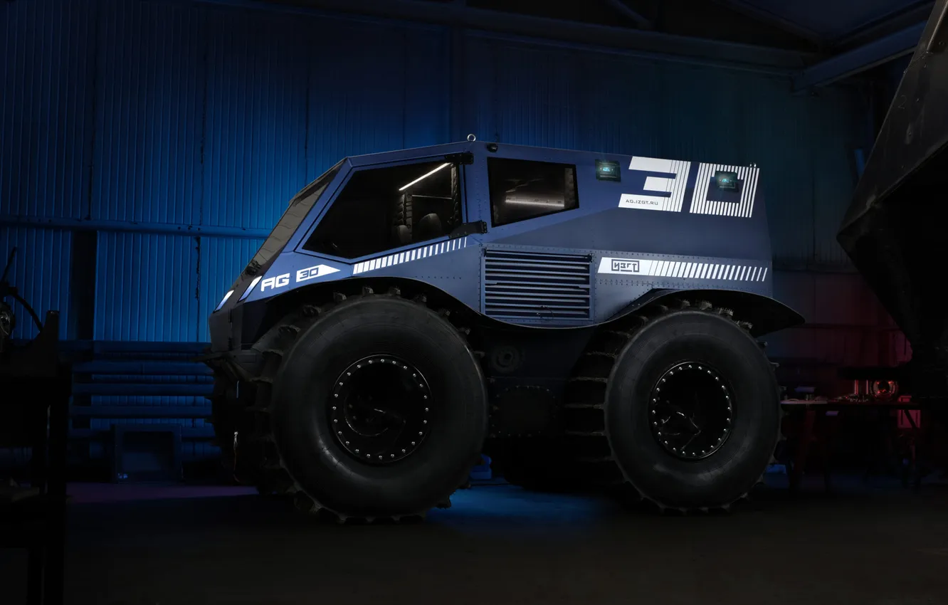 Photo wallpaper ISGT, big wheels, garage, Rover