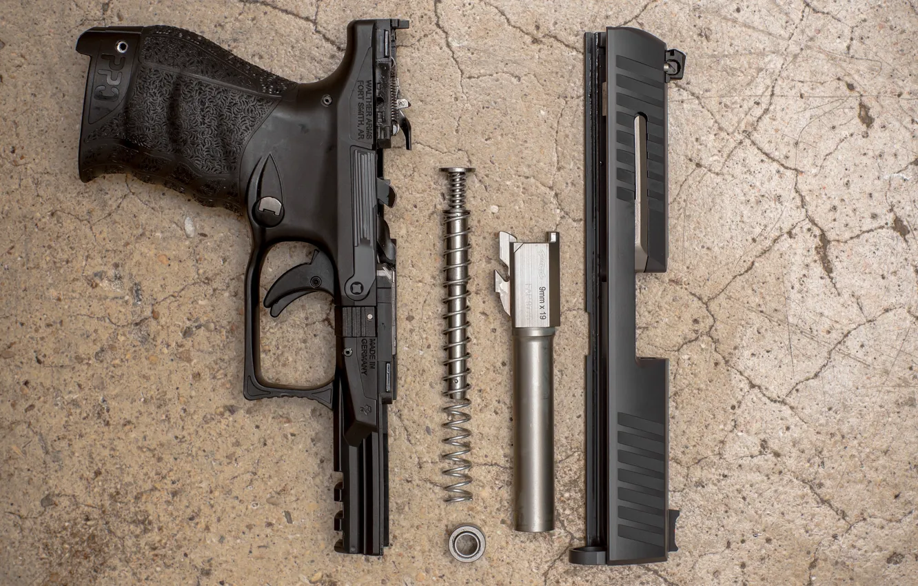Photo wallpaper gun, weapons, details, semi-automatic, Walther PPQ