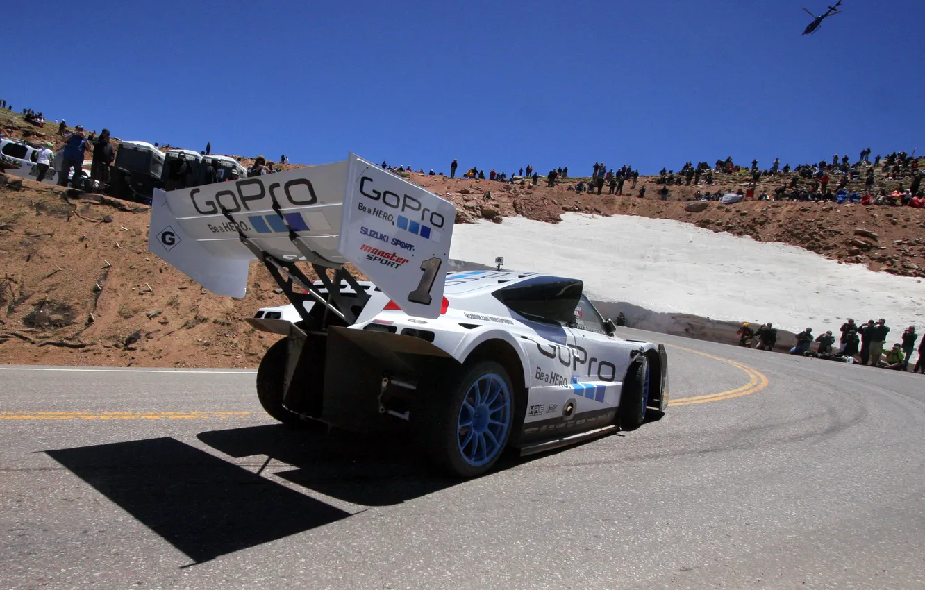 Photo wallpaper track, wing, SX4, Hill Сlimb Special, гонка Pikes Peak International Hill Climb