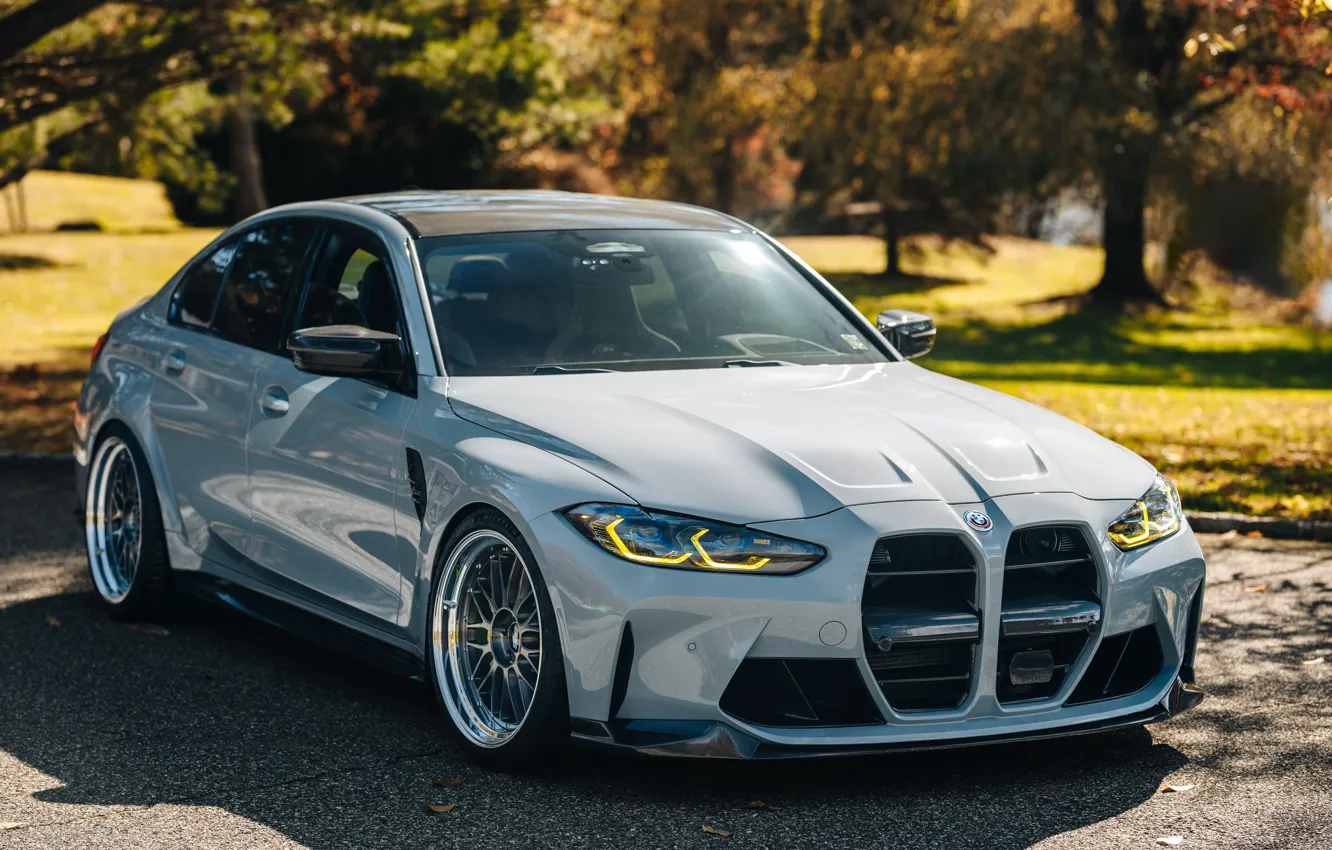 Photo wallpaper BMW, Front, grey, bmw m3