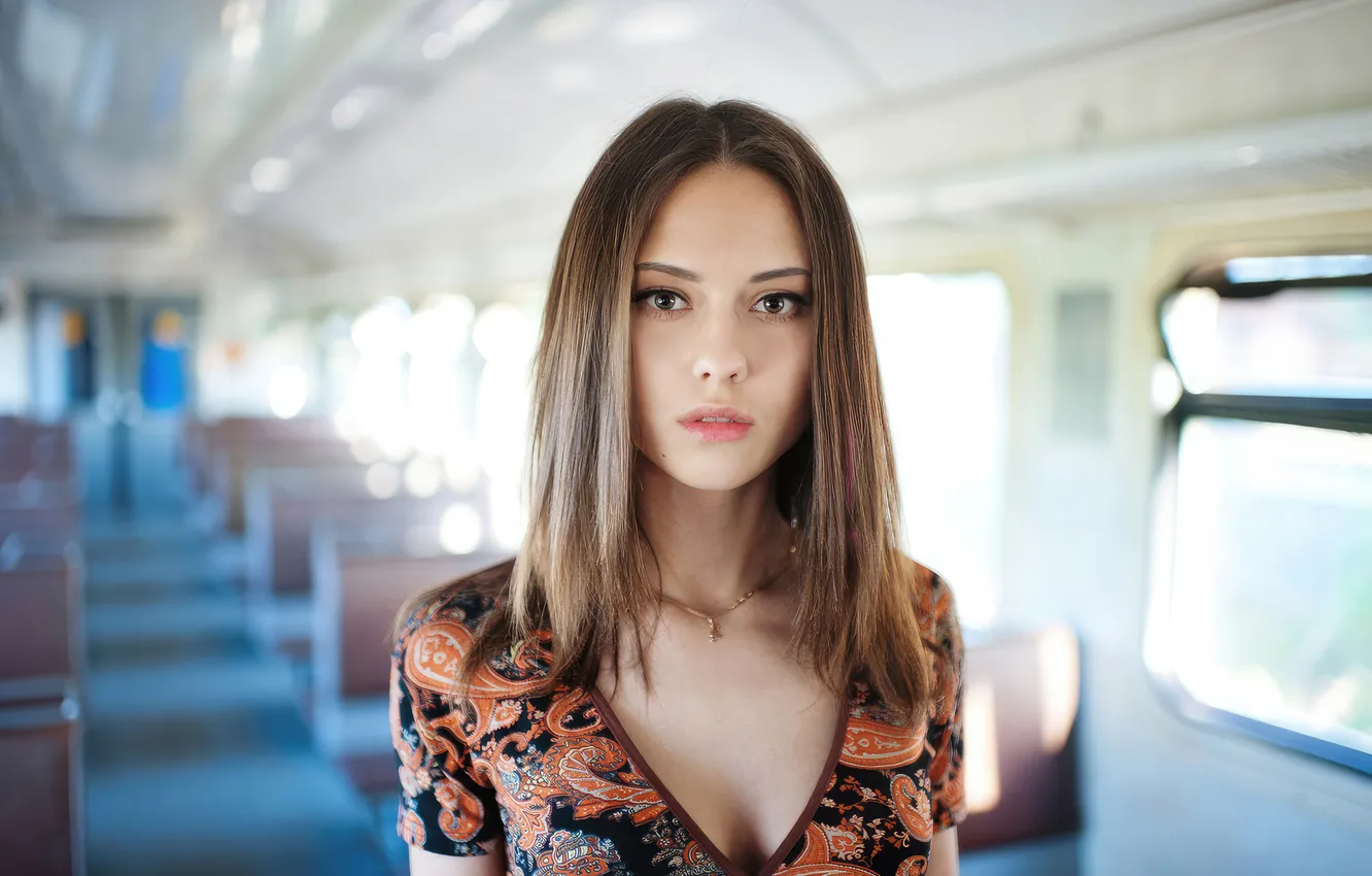 Photo wallpaper look, model, Ekaterina Timokhina, Catherine Timokhina