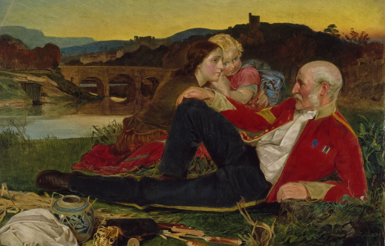 Photo wallpaper autumn, 1860, Frederick Sandys