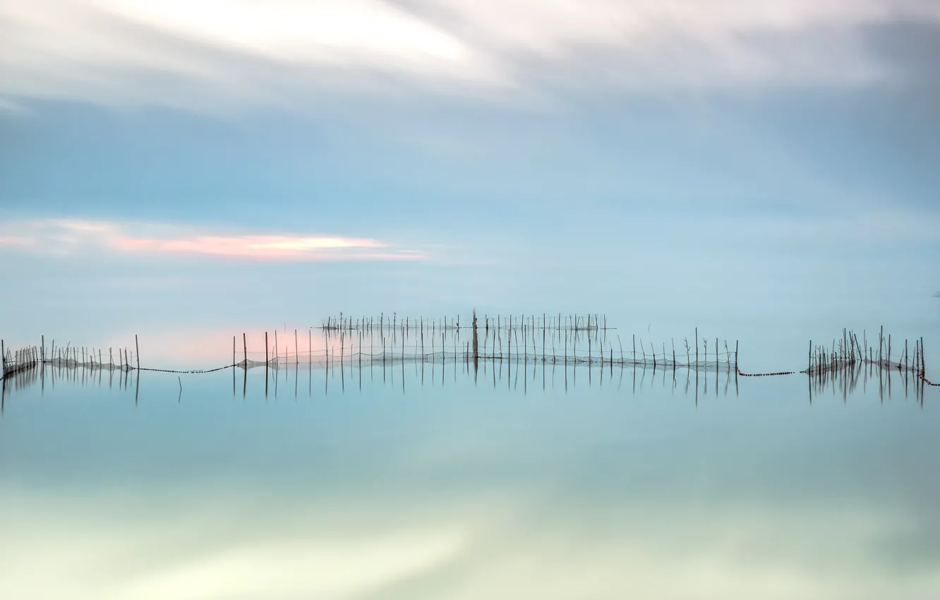 Photo wallpaper sea, the sky, network